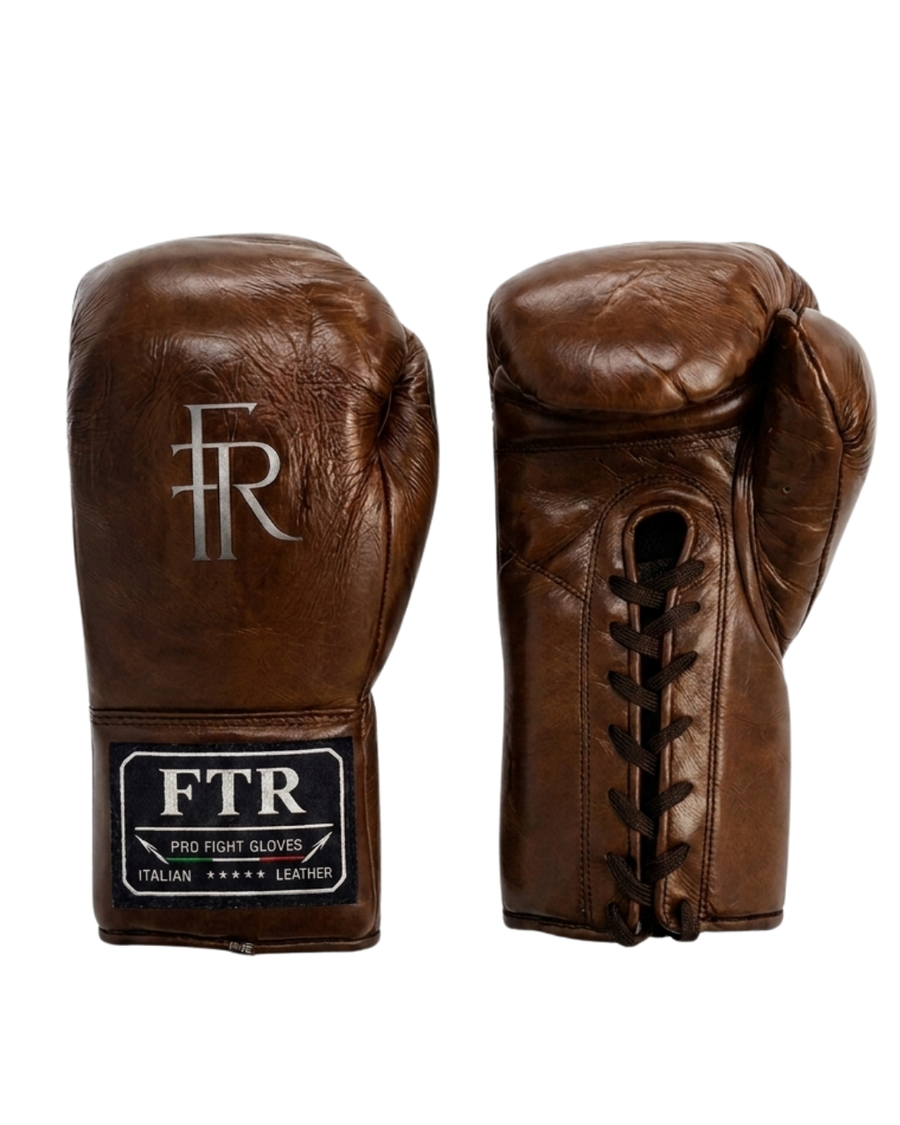 FTR Marauders — Vintage Tan | Horse Hair Lace-Up Boxing Gloves