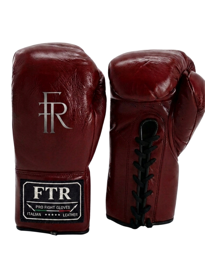 FTR Marauders — Oxblood | Horse Hair Lace-Up Boxing Gloves