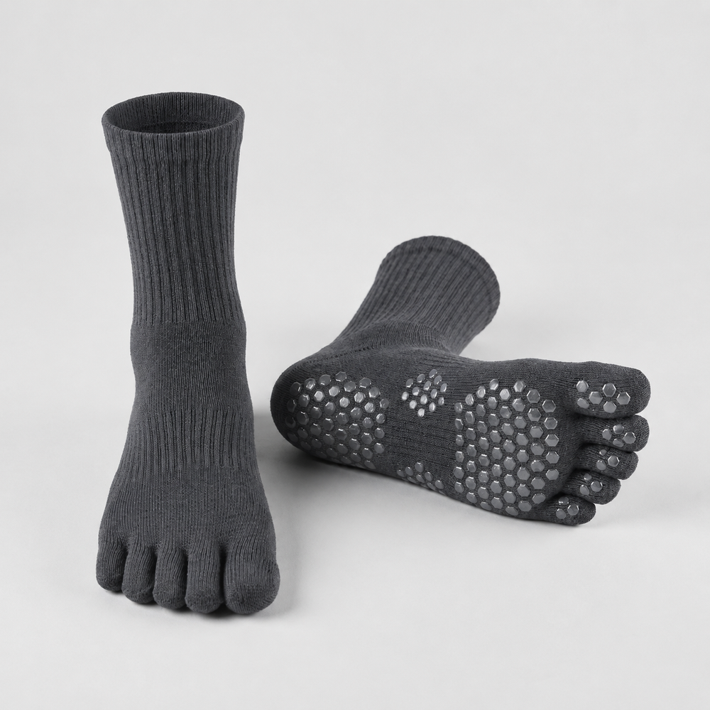 FiveStar Grip Trainers — Charcoal Combat Training Socks