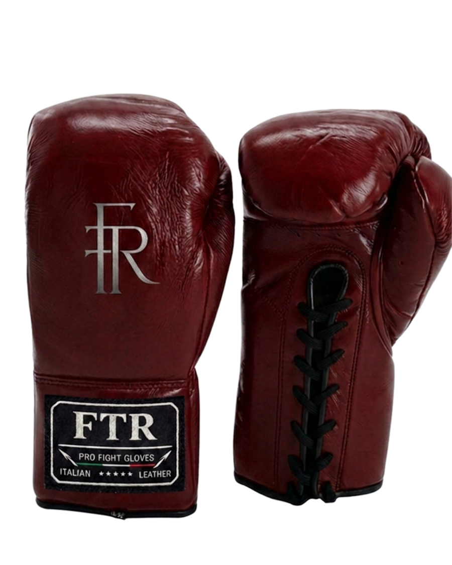 FTR Marauders — Oxblood | Horse Hair Lace-Up Boxing Gloves