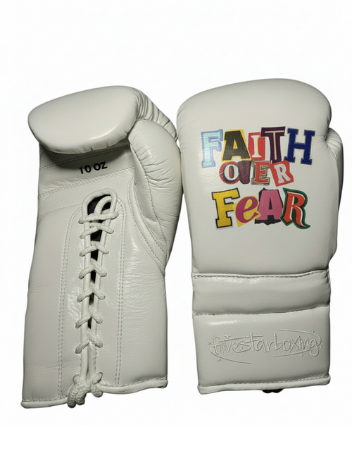 FiveStarBoxing Faith Over Fear Handmade Japanese Boxing Gloves – Custom Build